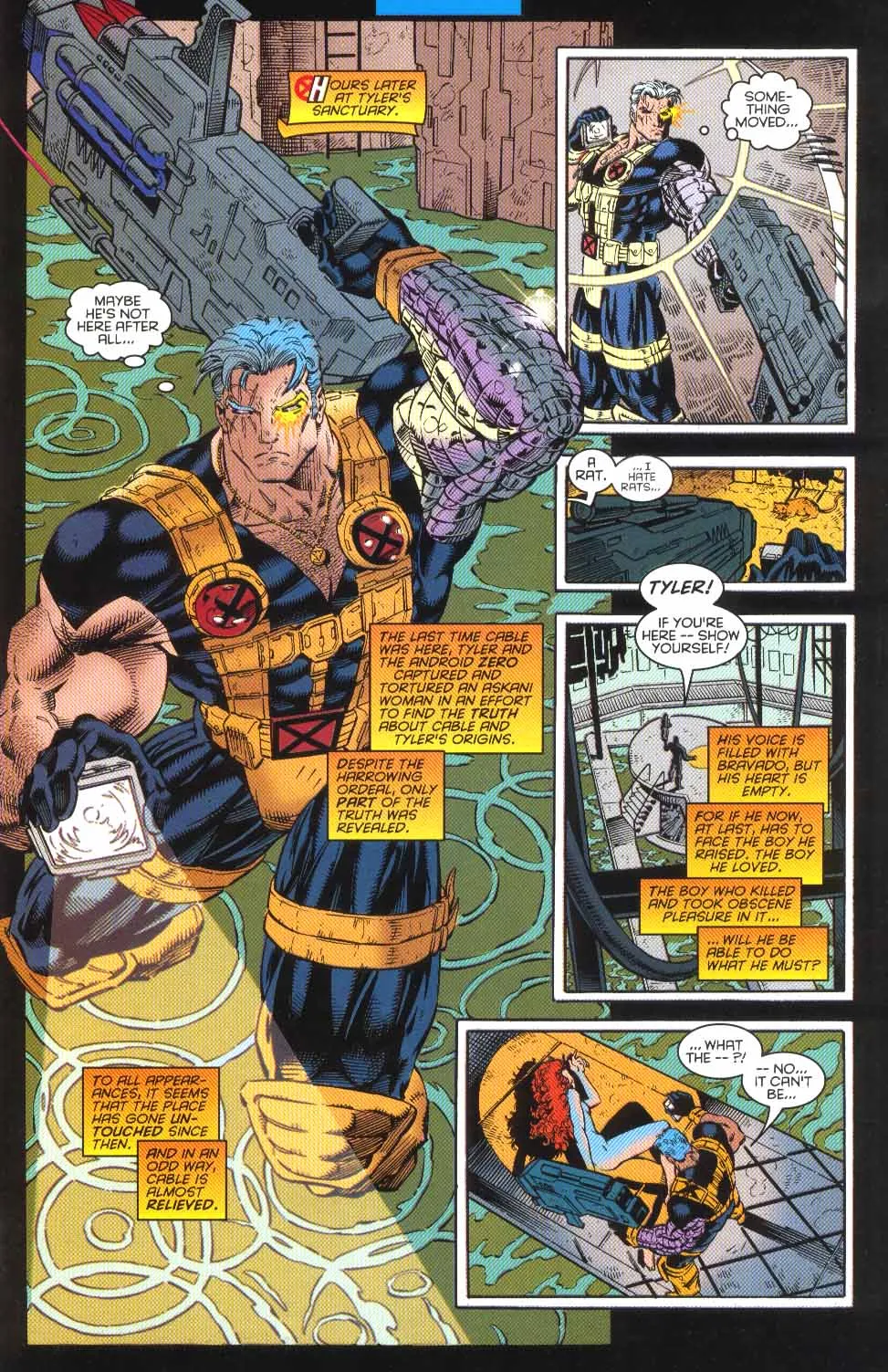 Cable hält eine Waffe in Marvel Comics.  Dieses Bild ist Teil eines Artikels über 7 obskure Momente in der Marvel-Geschichte, die in Videospielen verewigt wurden.