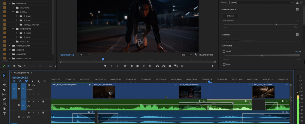 Adobe kuendigt in der Betaversion eine neue Audiofunktion fuer Premiere