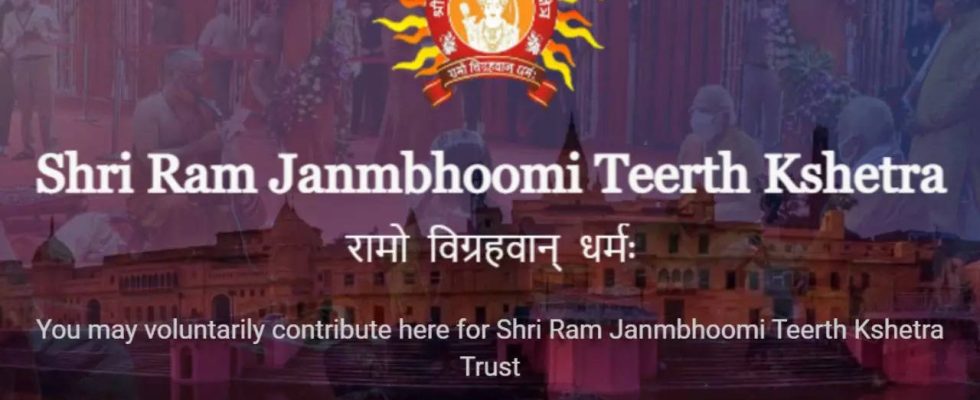 Ayodhya Ram Mandir Spende So spenden Sie an Shri Ram Janmabhoomi