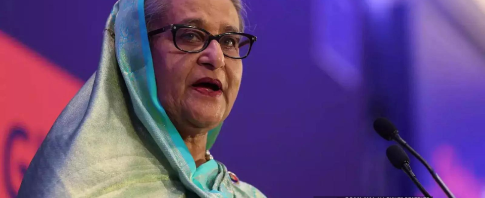 Bangladesch Scheich Hasina lobt Indien am Wahltag und hebt die