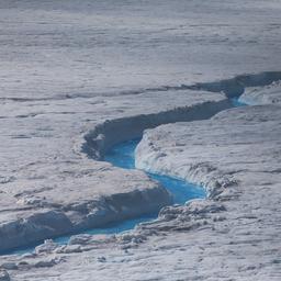 Die groenlaendische Eiskappe hat in fast vierzig Jahren eine Flaeche