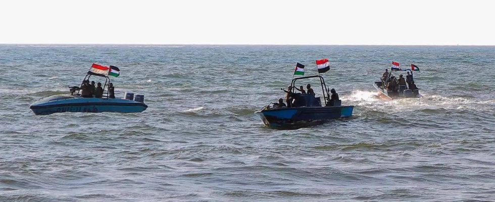 Huthi Drohnenangriff Huthi Drohnenboot detoniert einen Tag nach US Warnung im Roten Meer
