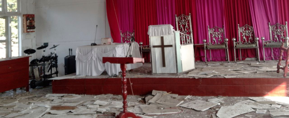 Kirchen Tempel und Kloester werden in Myanmar regelmaessig von Luftangriffen