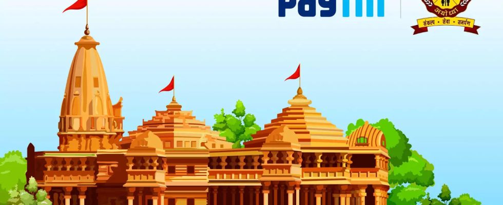 Paytm soll Online Zahlungen waehrend der Einweihung von Ram Mandir in