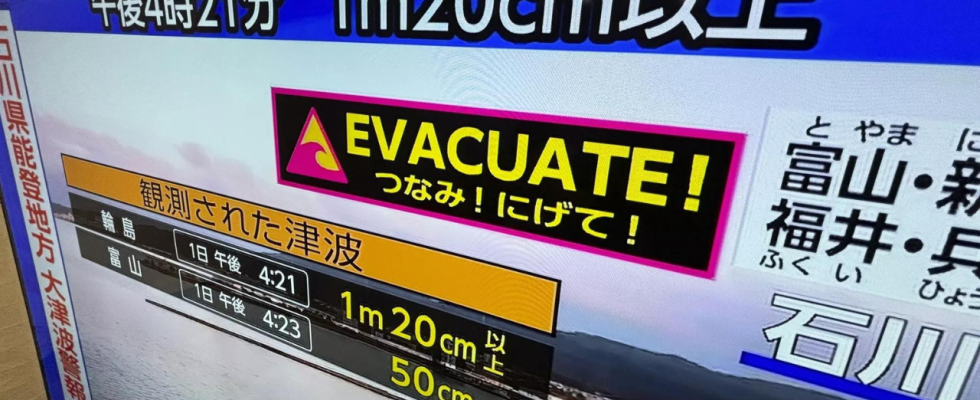 Suedkoreas Ostprovinz fordert Einwohner nach dem schweren Erdbeben in Japan