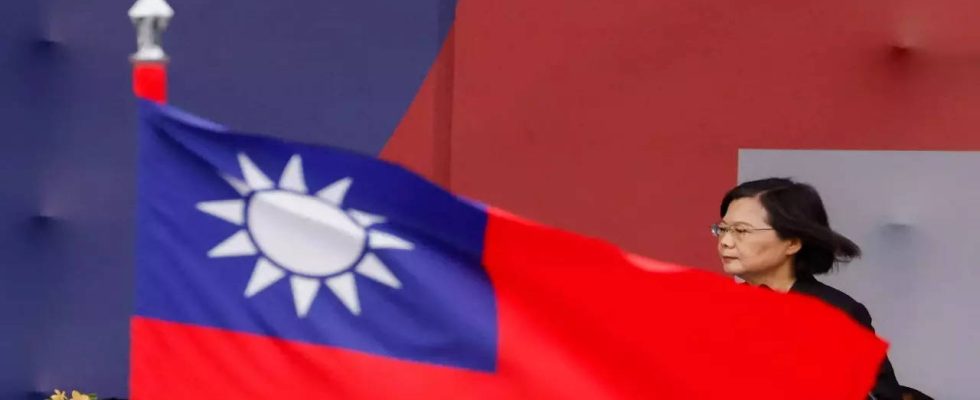Taiwan Taiwans Praesidentin Tsai Ing wen fordert China auf eine „friedliche