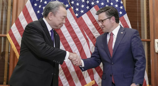 Taiwans De facto Botschafter in den USA trifft den Sprecher des US Repraesentantenhauses