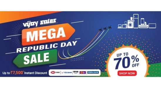 Vijay Sales Republic Day Sale Rabatt auf Smartphones Kuechengeraete und