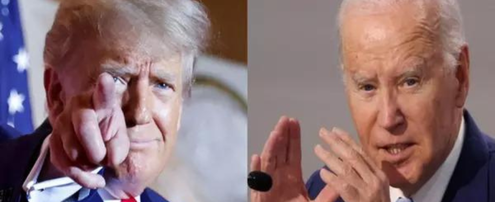 „Du und ich gegen extreme Maga Republikaner Joe Biden nach Donald