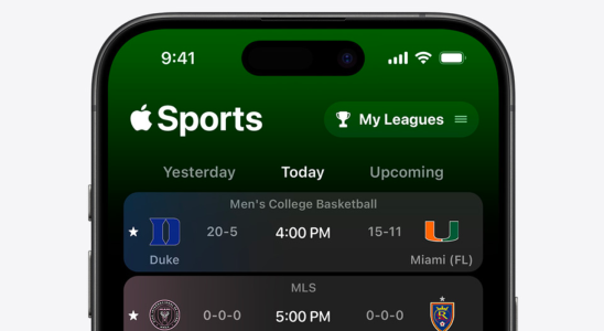 Apple bringt neue Sport App mit Echtzeit Ergebnissen Statistiken und Wettquoten auf