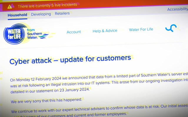 Der britische Energieversorger Southern Water sagt Hacker haetten persoenliche Daten
