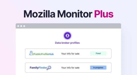 Der neue Dienst von Mozilla Monitor entfernt Ihre persoenlichen Daten
