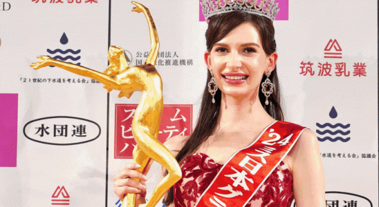 Die in der Ukraine geborene Miss Japan Carolina Shiino gibt