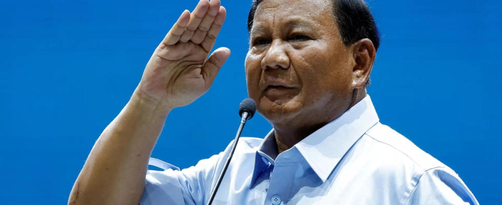 Eine indonesische Umfrage geht davon aus dass Praesidentschaftskandidat Prabowo die