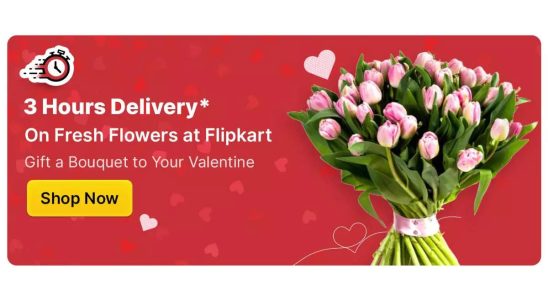 Flipkart fuehrt einen 3 Stunden Lieferservice fuer frische Blumen ein Preis Zeiten