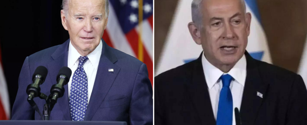 Joe Biden sagt er habe Benjamin Netanyahu zu einem voruebergehenden