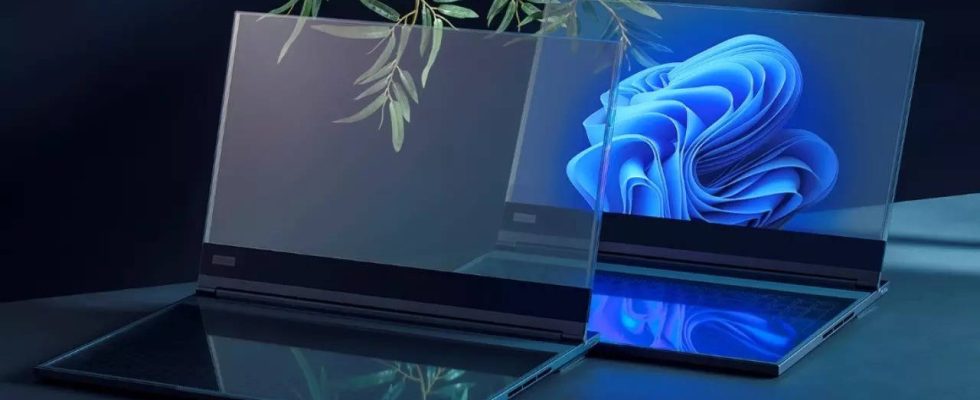 Lenovo koennte auf dem MWC 2024 einen transparenten Laptop vorstellen