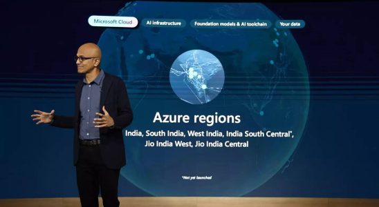 Microsoft CEO Satya Nadella in Indien Entwicklung von Microsoft KI Tools