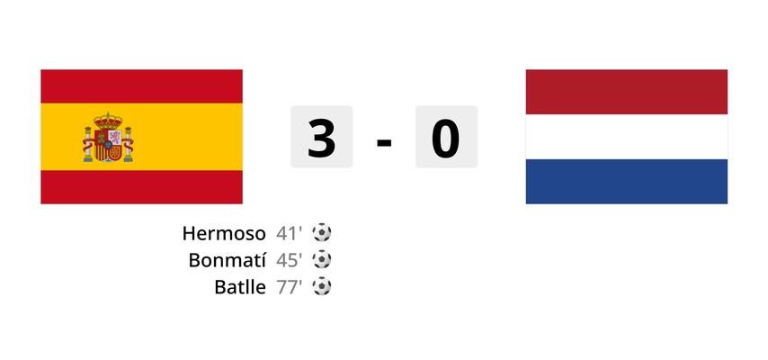 Nach einer hoffnungslosen Niederlage gegen Spanien kann die niederlaendische Mannschaft