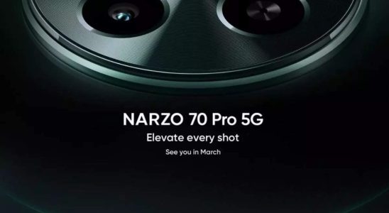 Realme Narzo 70 Pro 5G Smartphone kommt im Maerz in Indien