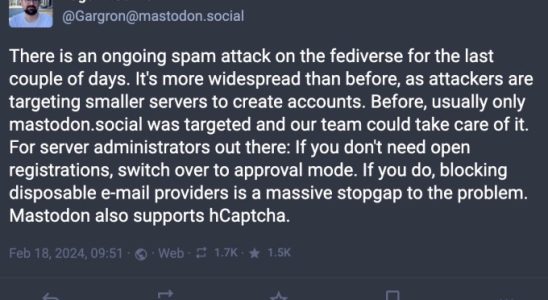 Spam Angriff auf TwitterX Rivalen Mastodon zeigt Schwachstellen in „Fediverse auf