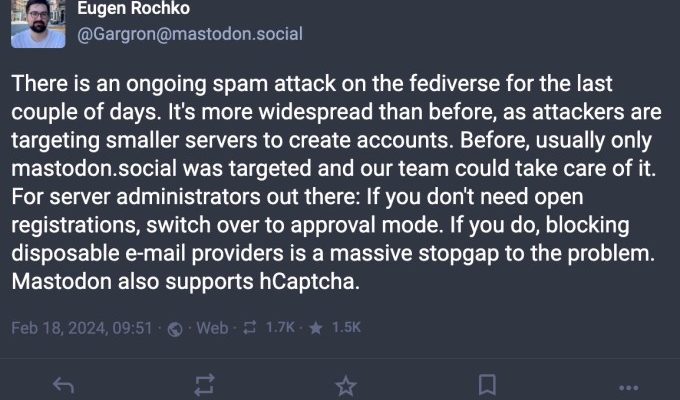 Spam Angriff auf TwitterX Rivalen Mastodon zeigt Schwachstellen in „Fediverse auf