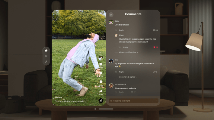 TikTok bringt eine „neu konzipierte App fuer Apple Vision Pro