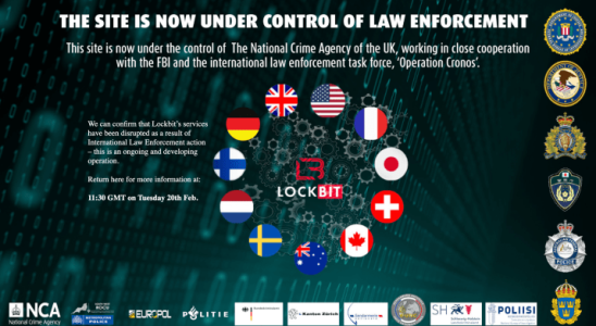 US amerikanische und britische Behoerden behaupten die Dark Web Leak Site der LockBit Ransomware Bande beschlagnahmt