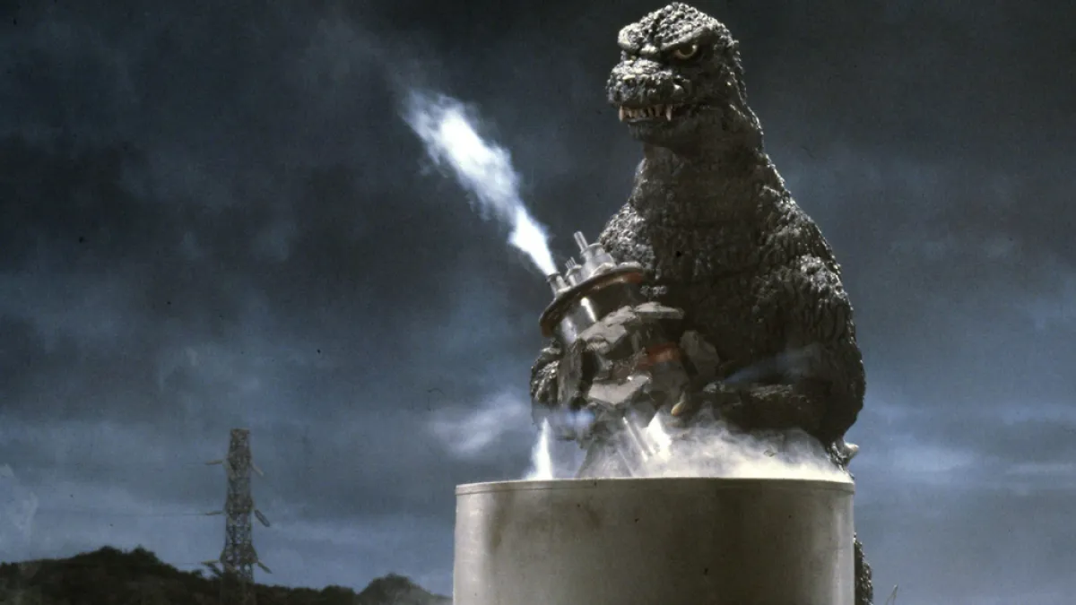 Godzilla greift eine Raffinerie an