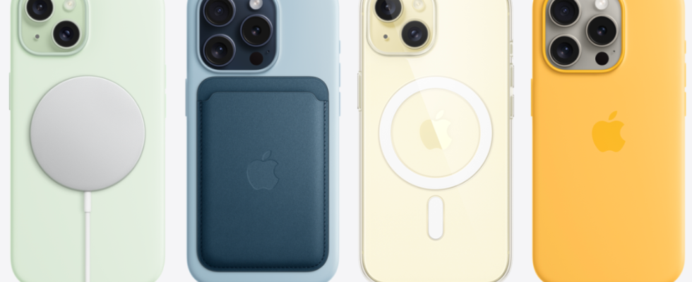 Apple bringt neue Farben fuer iPhone 15 Huellen und Apple Watch Armbaender