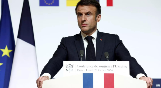 Frankreichs Praesident Macron fordert die Verbuendeten der Ukraine auf keine
