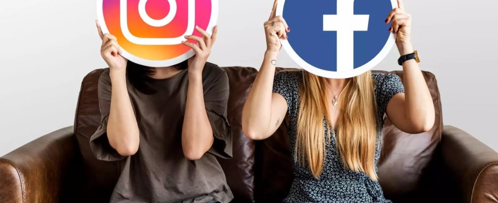 Instagram und Facebook sind fuer Tausende von Nutzern auf der