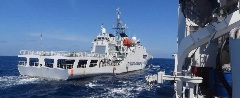 Nach Angaben der philippinischen Kuestenwache wurde Schiff bei Kollision mit