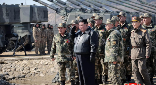 Nordkoreas Machthaber Kim leitet Artilleriefeueruebung in der Naehe von Seoul