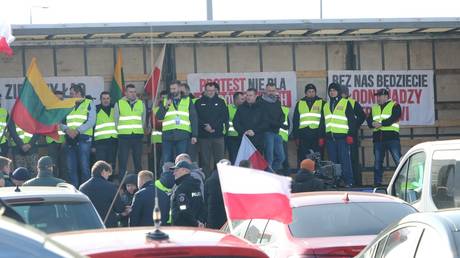 Polnische Bauern beginnen mit Protest an der Grenze zu Litauen