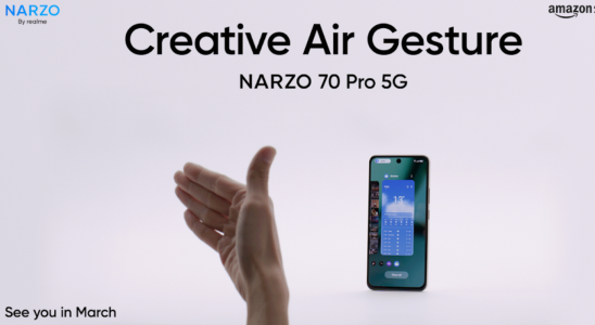 Realme Narzo 70 Pro 5G mit Air Gesture Steuerung erscheint im
