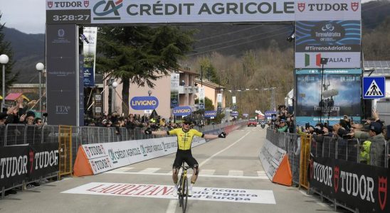 Vingegaard Soli zum Double auf der fuenften Etappe Tirreno Adriatico Radfahren