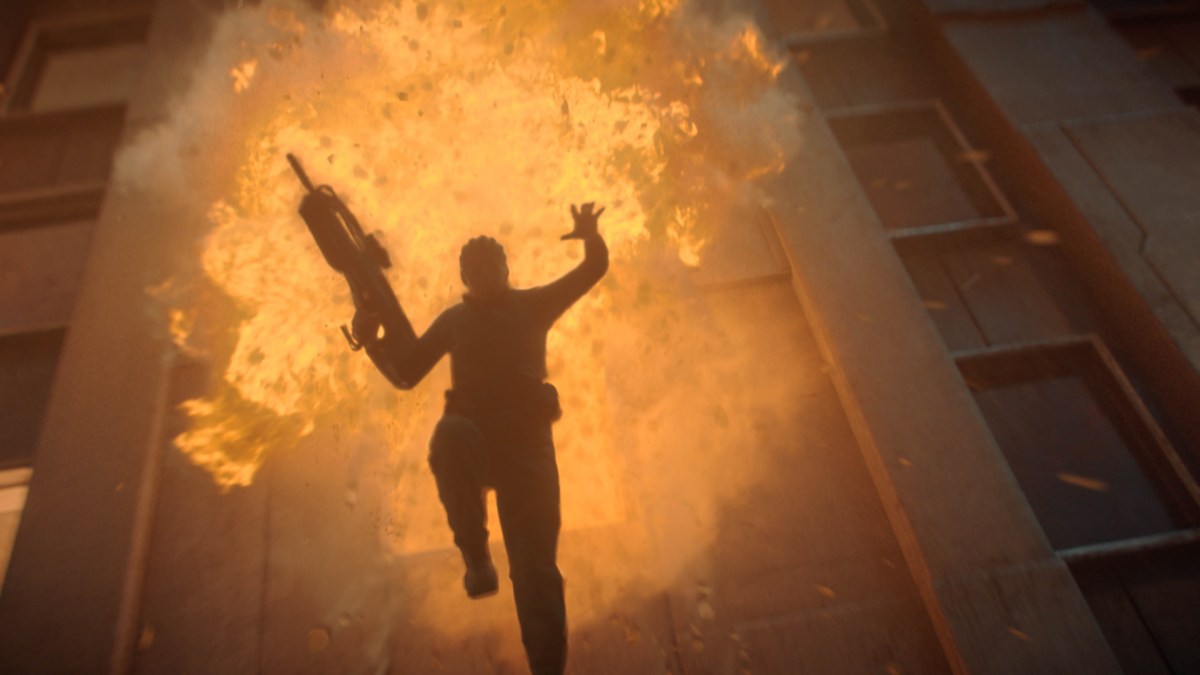 Ein Spartaner springt aus einem Gebäude.  Dieses Bild ist Teil eines Artikels darüber, warum Halo Reach niemals treu bleiben würde.