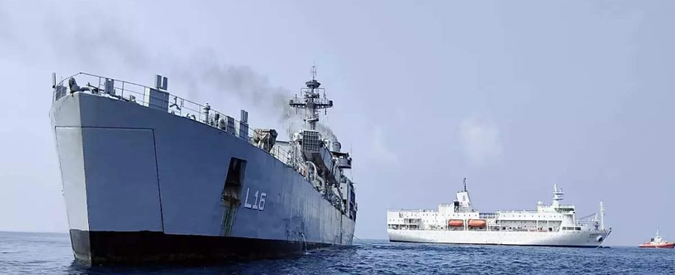 Chinesisches Meeresforschungsschiff zurueck in den Gewaessern der Malediven