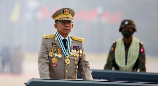 Die Junta von Myanmar hat sieben Drohnen ueber dem Flughafen