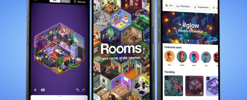 Rooms eine 3D Design App und ein „Gemuetliches Spiel erhaelt ein grosses