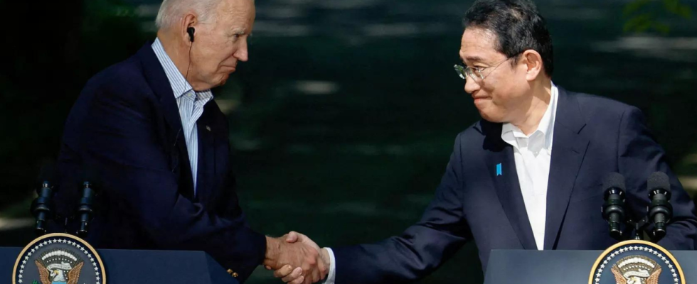 US Praesident Joe Biden trifft sich mit Japans Premierminister Fumio Kishida