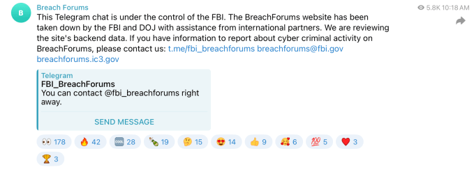 Das FBI beschlagnahmt erneut das Hacker Forum BreachForums