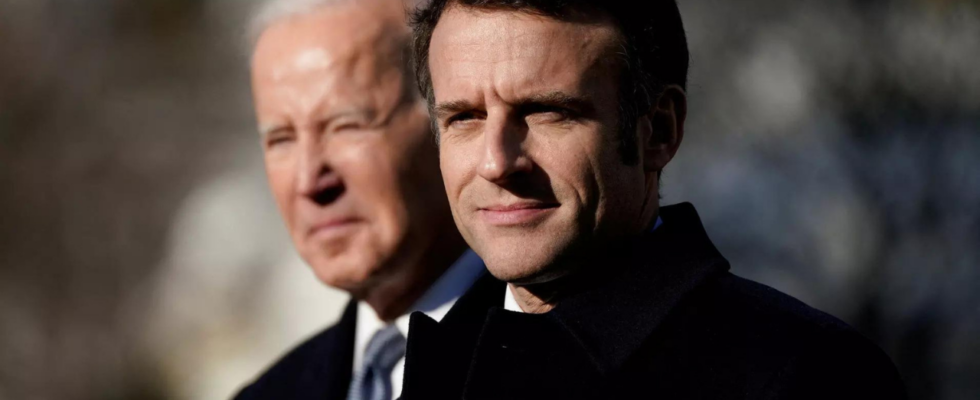 Macron empfaengt Biden zum Staatsbesuch nach dem D Day Gedenktag