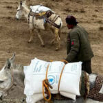 Von Ueberschwemmungen betroffene Gebiete in Afghanistan sind fuer Lastwagen „unzugaenglich
