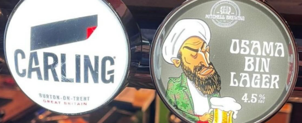 „Osama Bin Lager Bier wird in Grossbritannien viral Brauerei schliesst Website