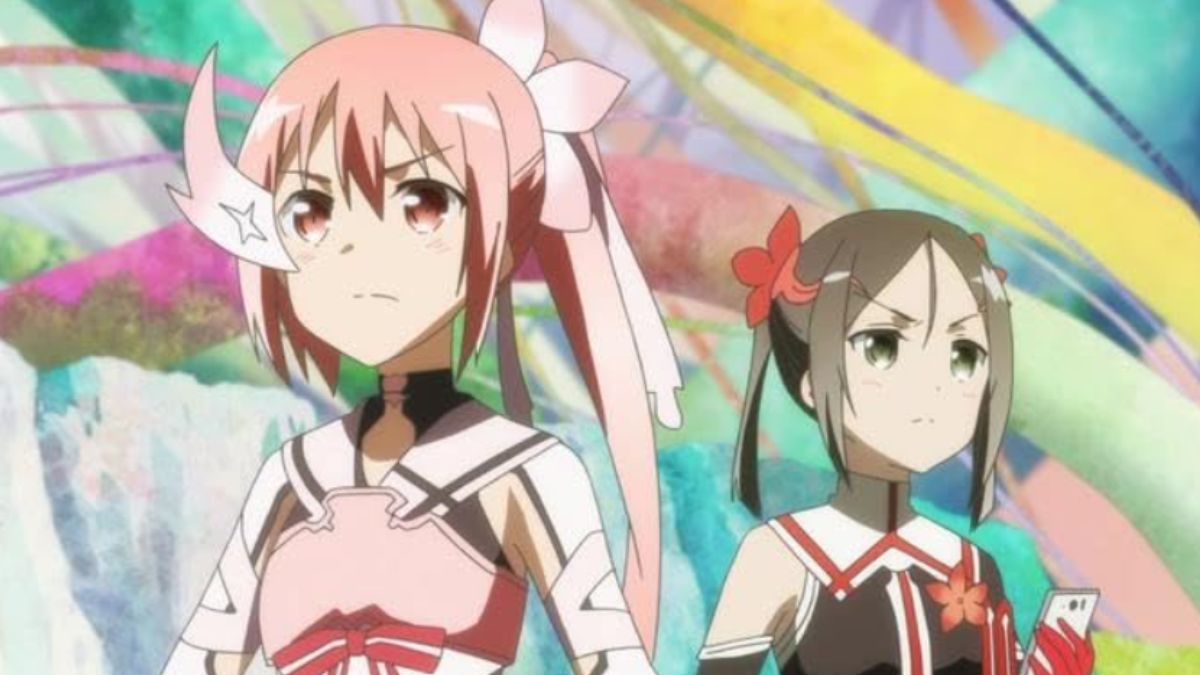 Bild von zwei der Hauptfiguren aus dem Anime „Yuki Yuna ist ein Held, Magical Girl“