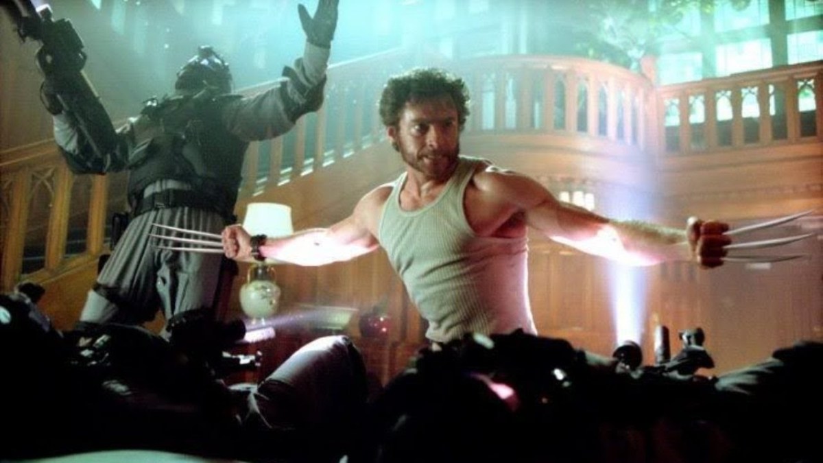 Wolverine kämpft in X2 gegen Soldaten.