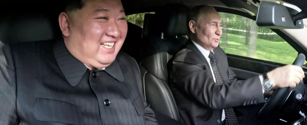 Daten zeigen Firma die das Auto herstellt das Putin Kim
