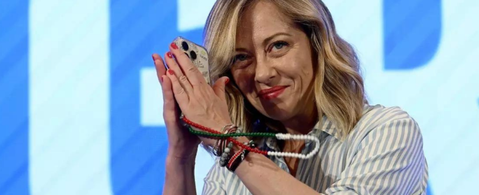 Italiens Rechtsextreme Giorgia Meloni geht gestaerkt aus der EU Wahl hervor